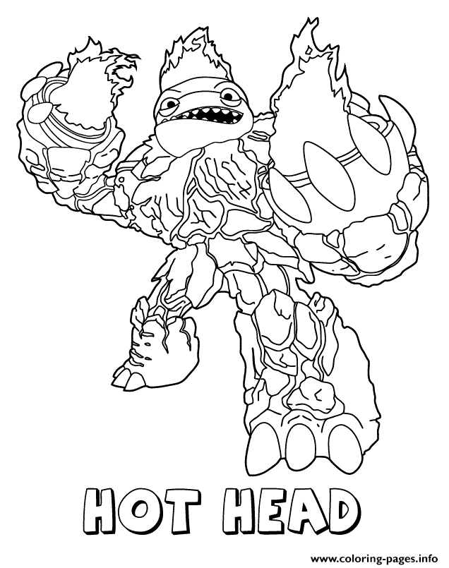 Skylanders Giants Fire Hot Head coloring