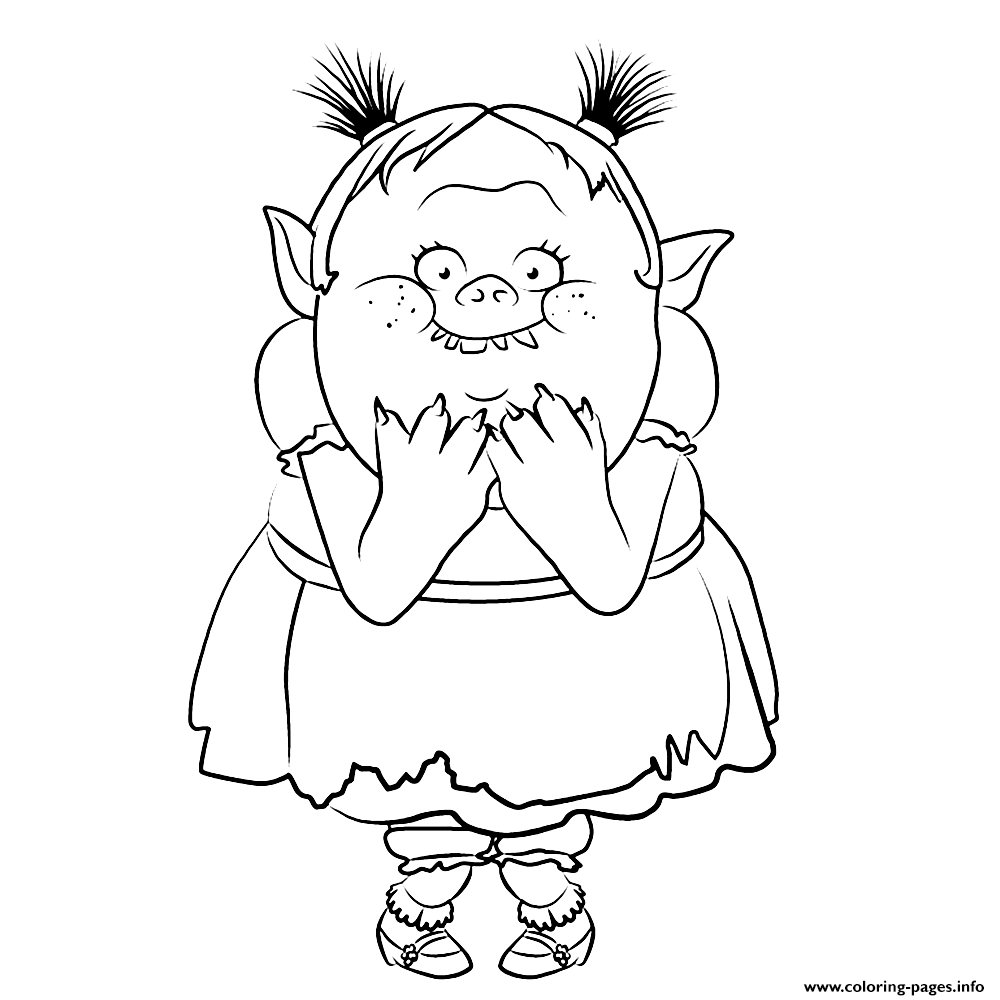 Ugly Bridget From Bergens Trolls coloring