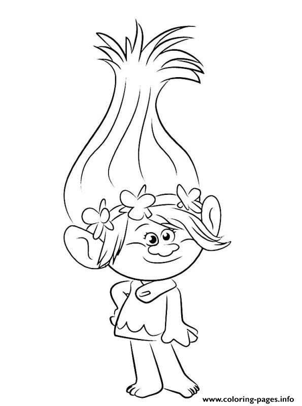 Trolls 2016 Coloring page Printable