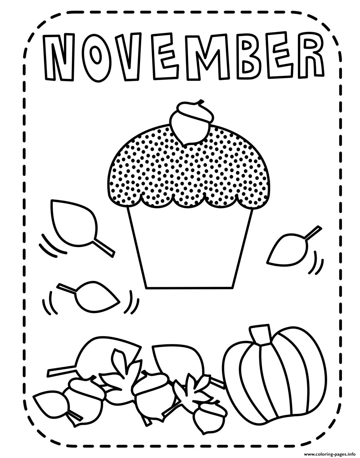 November For Kids coloring