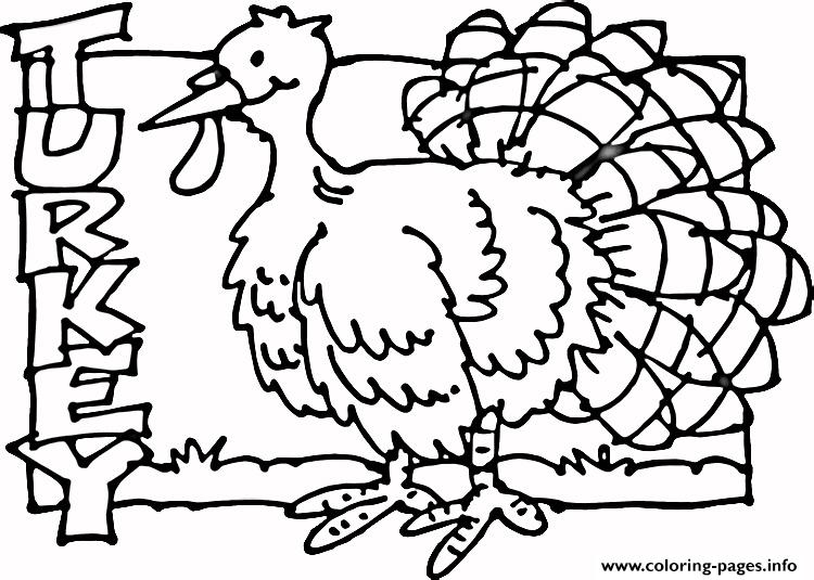Free Turkey coloring