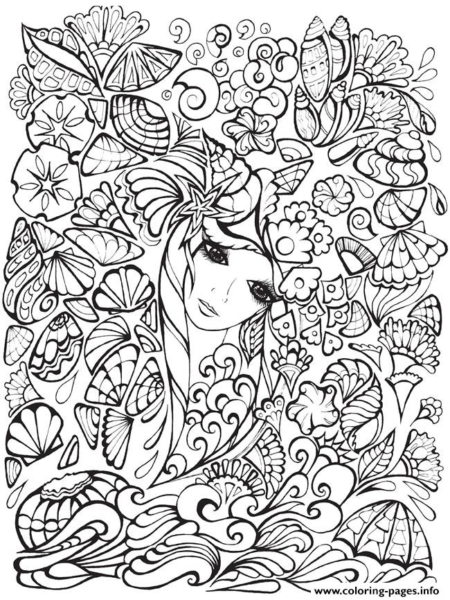 Creative Haven Fanciful Faces Adults 1 coloring