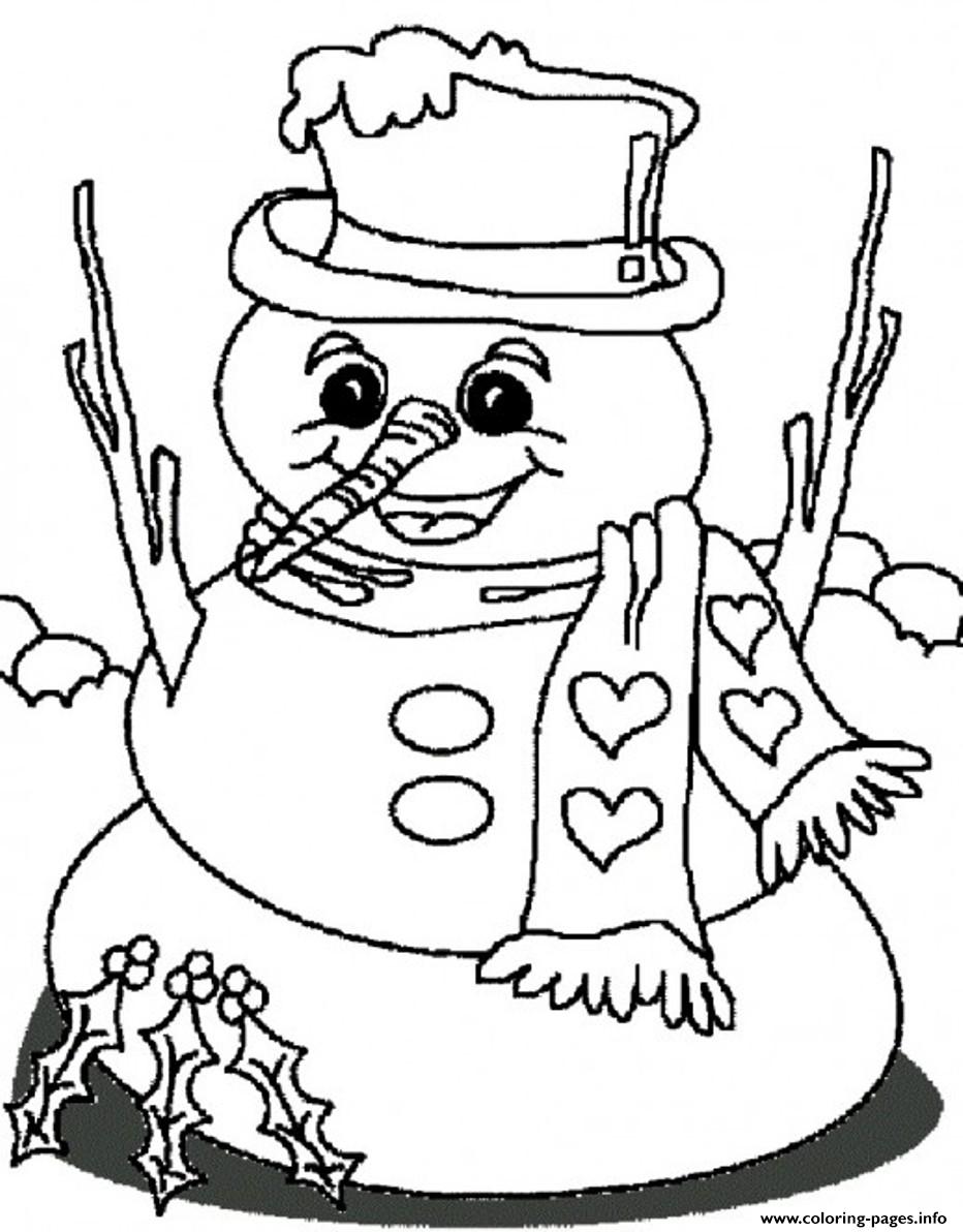 Big Smile From Snowman Sc410 coloring