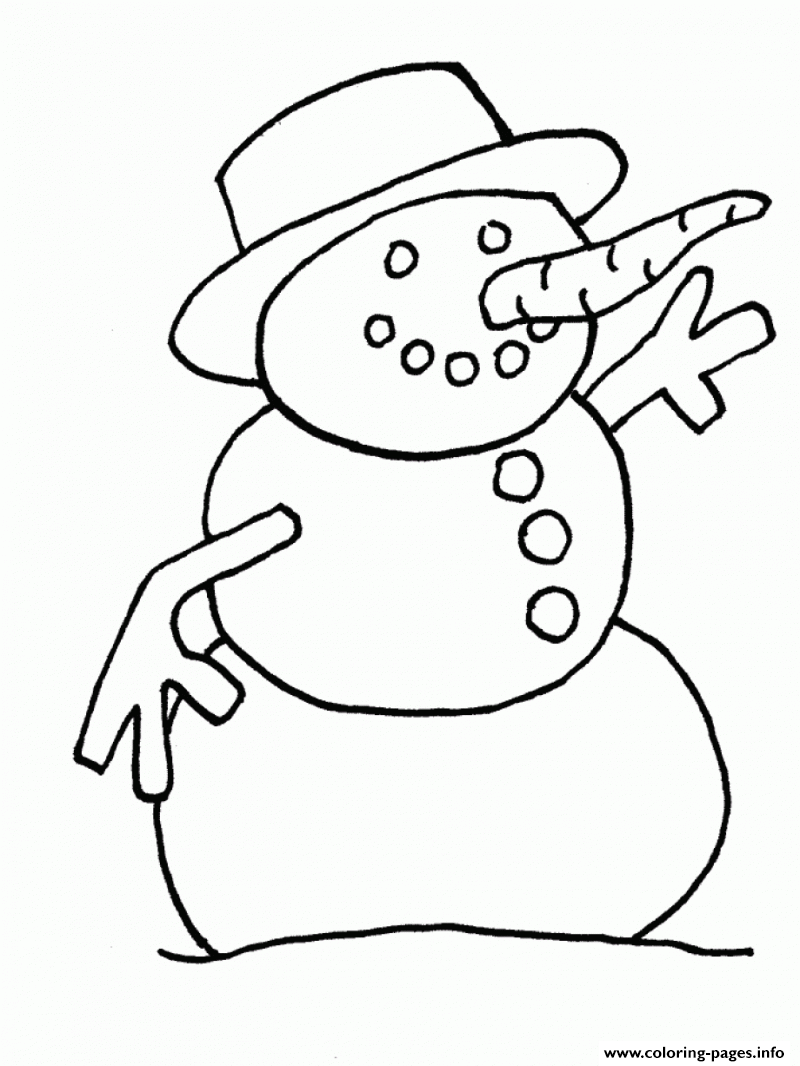 Carrot Nose Snowman S Winter 1c6f coloring