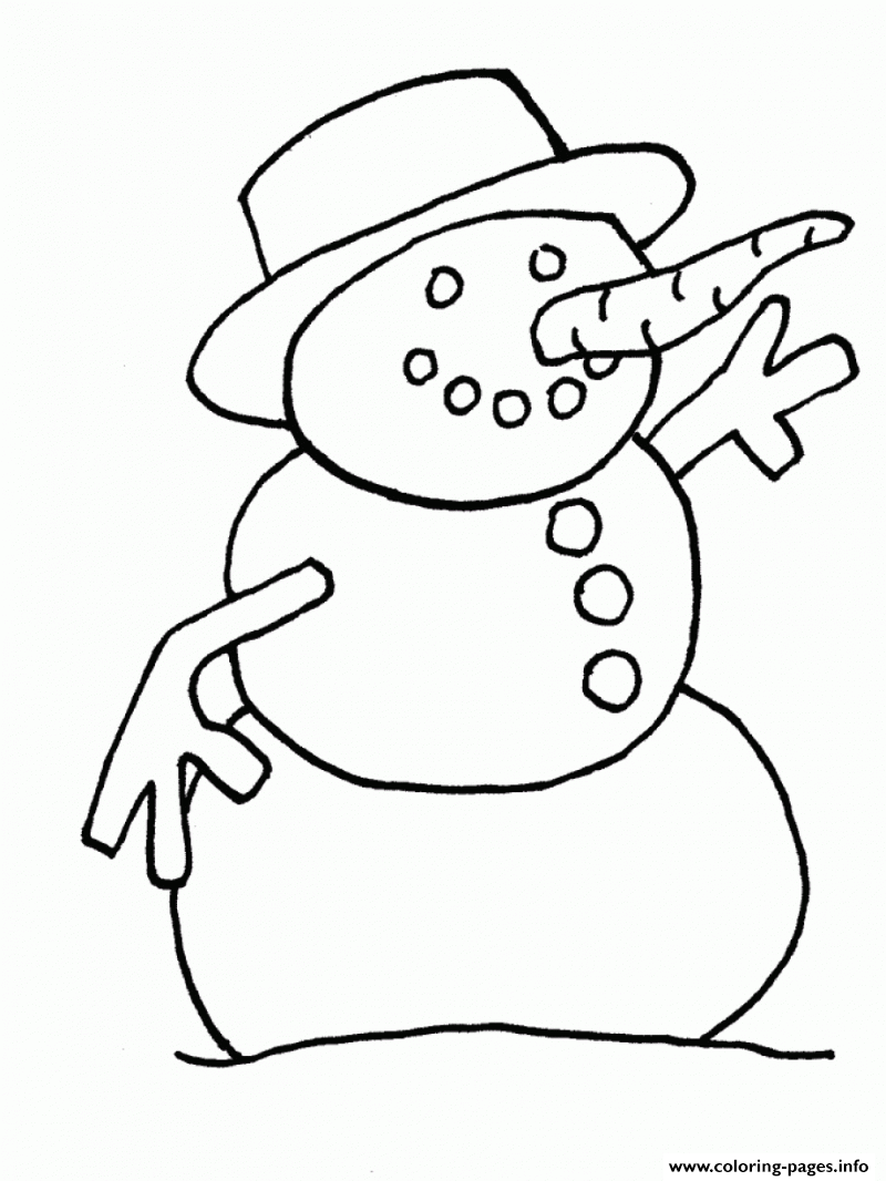 Carrot Nose Snowman S Winter 1c6f Coloring page Printable