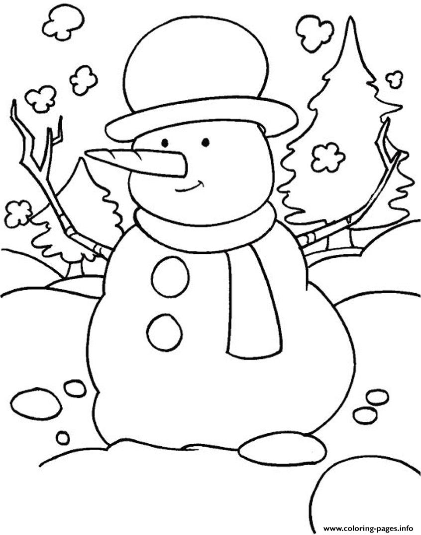 Snowman S To Print 5390 coloring