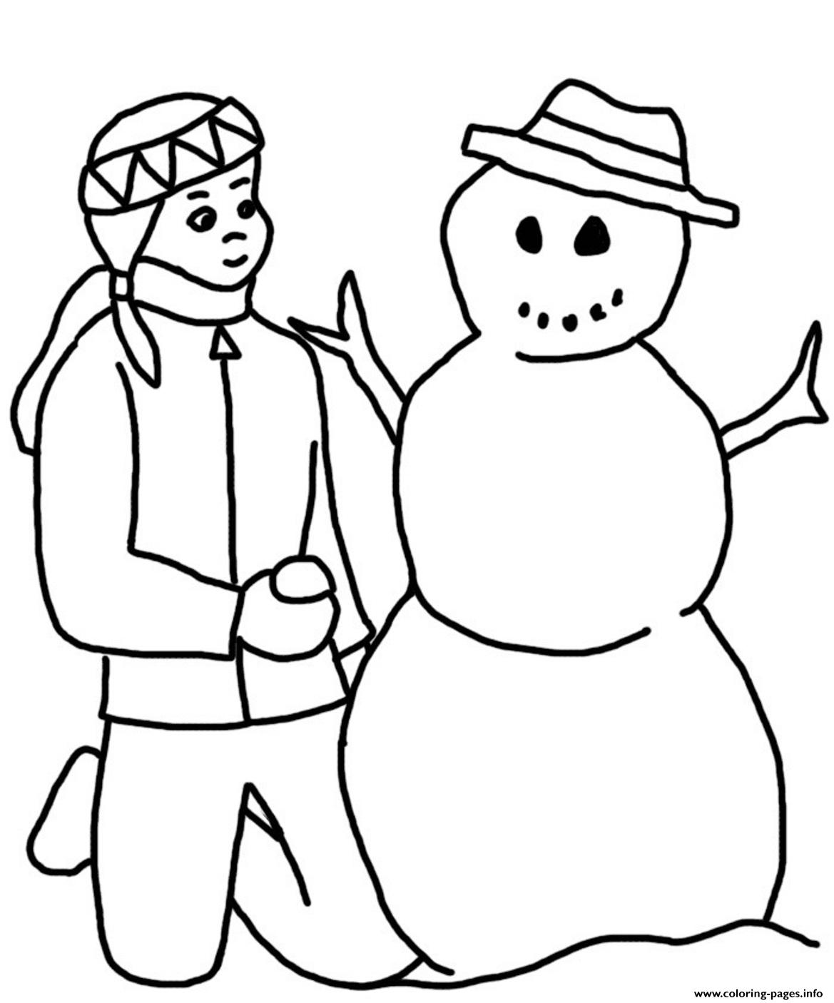 Winter S Snowman C65c coloring