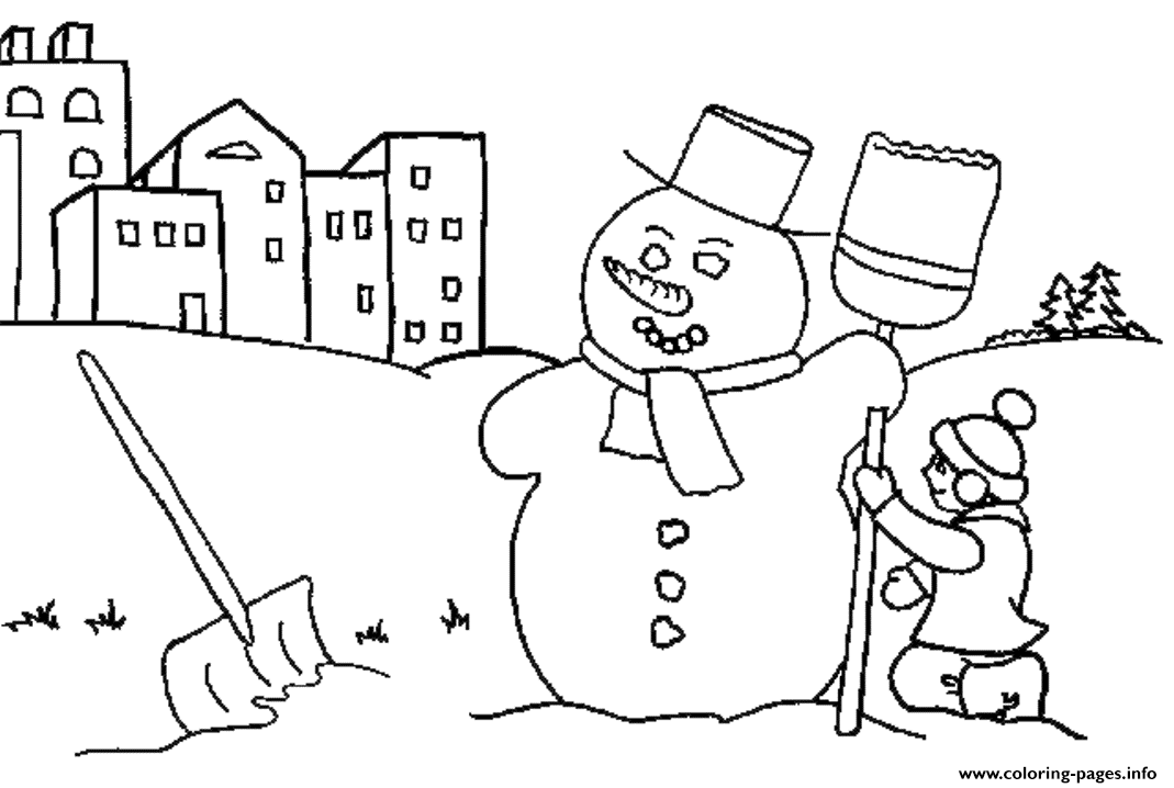 Build A Snowman Sc7f7 coloring