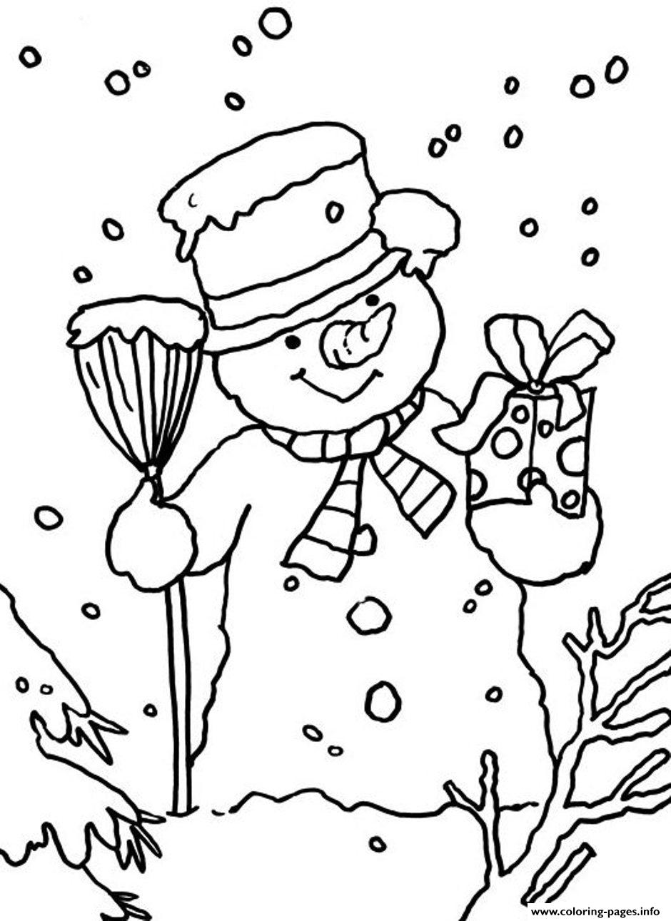 Winter S Print Able Snowman 11e0 coloring
