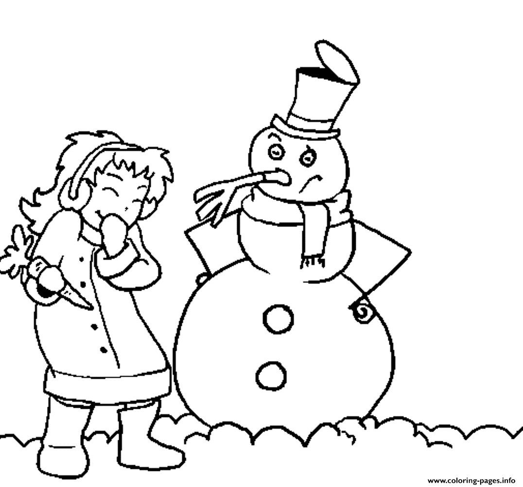 Winter S Snowman A0e3 coloring