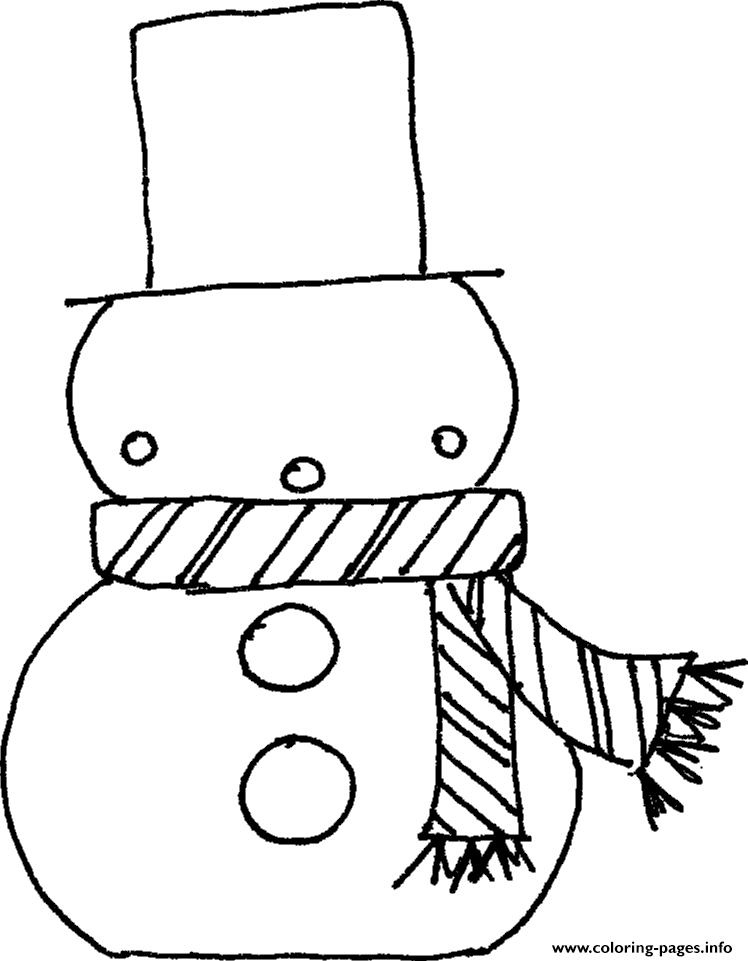 Children S Winter Snowman F62a coloring