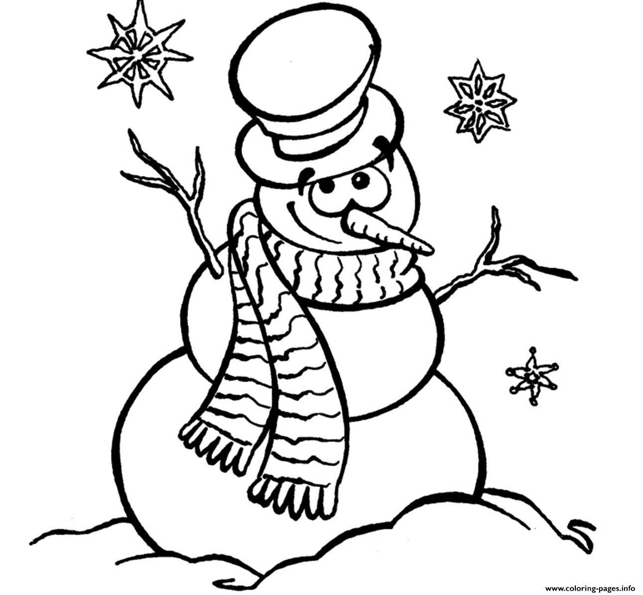 Smilling Snowman Sdc21 coloring