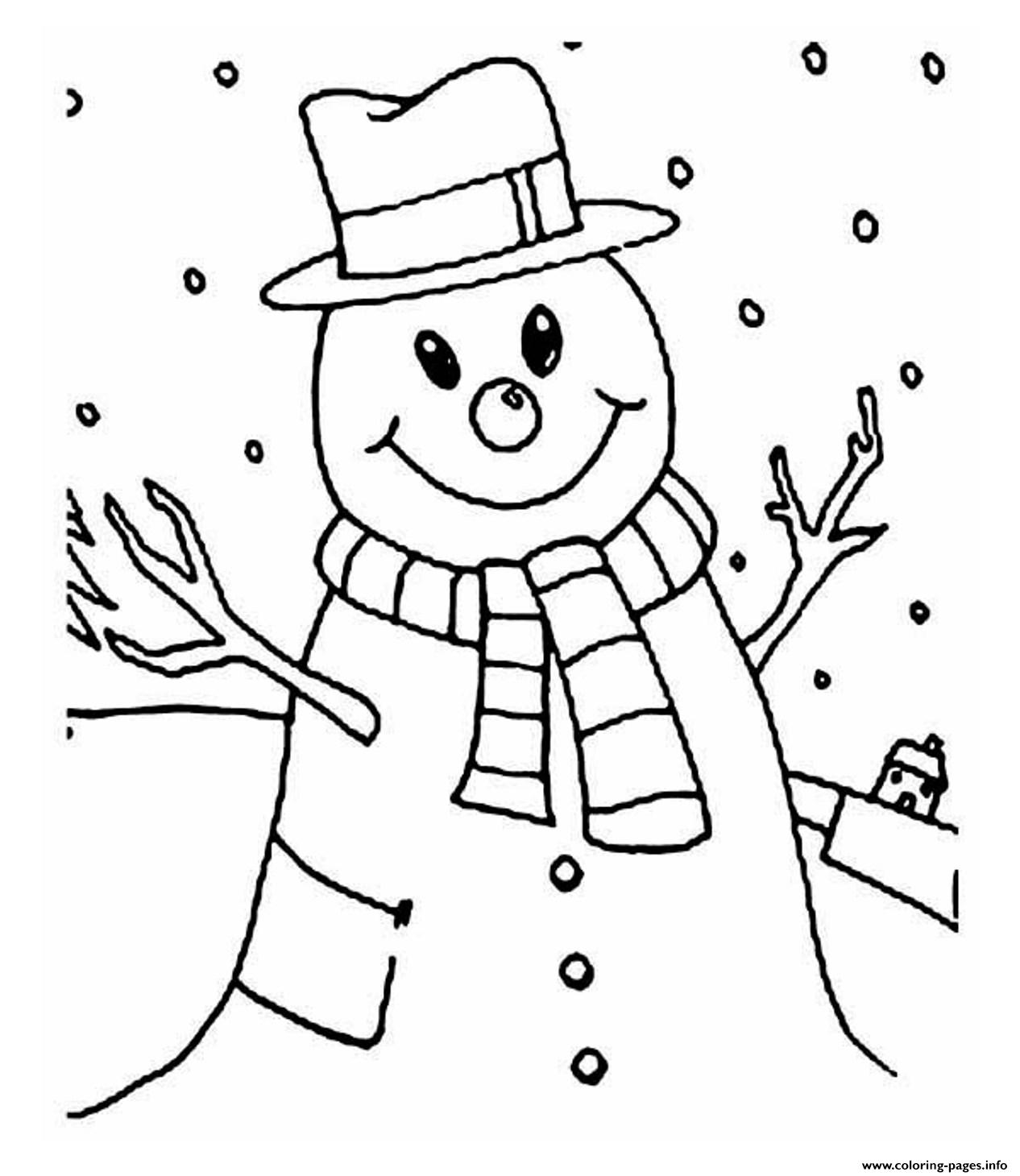 Smiling Snowman S5a5d coloring