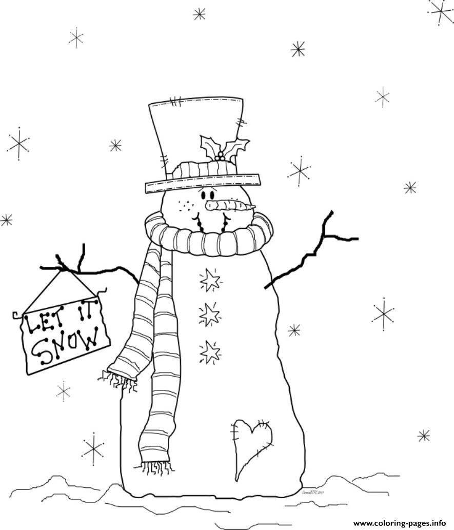Snowman S Let It Snow5cc7 coloring