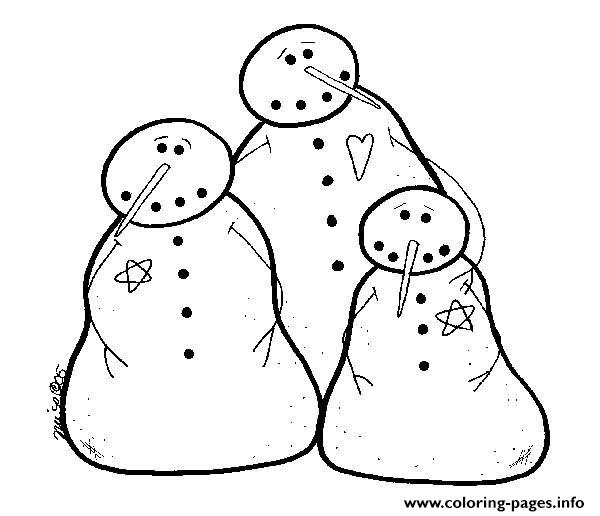 Three Snowman Sc9f2 coloring