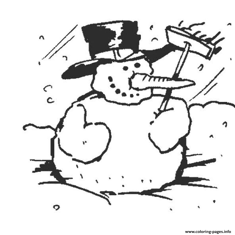 Winter Snowman S To Print E127 coloring
