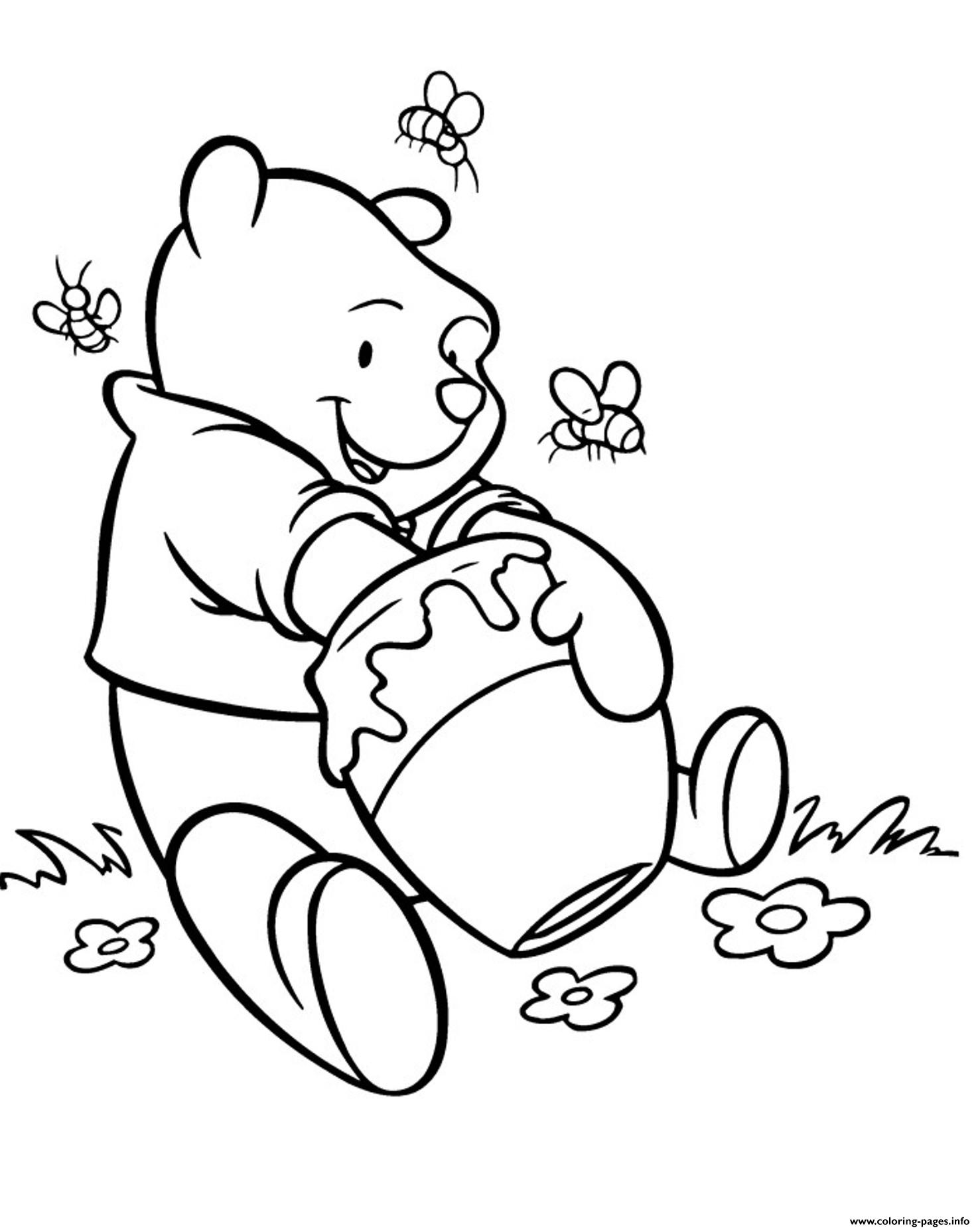 Pooh S Delicious Honeyfec2 Coloring page Printable