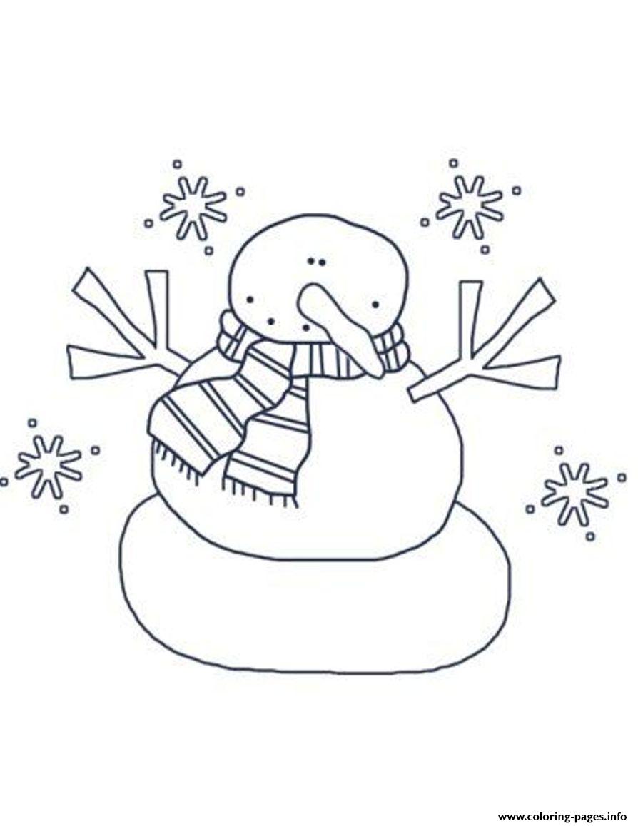 Winter Snowman S58eb coloring