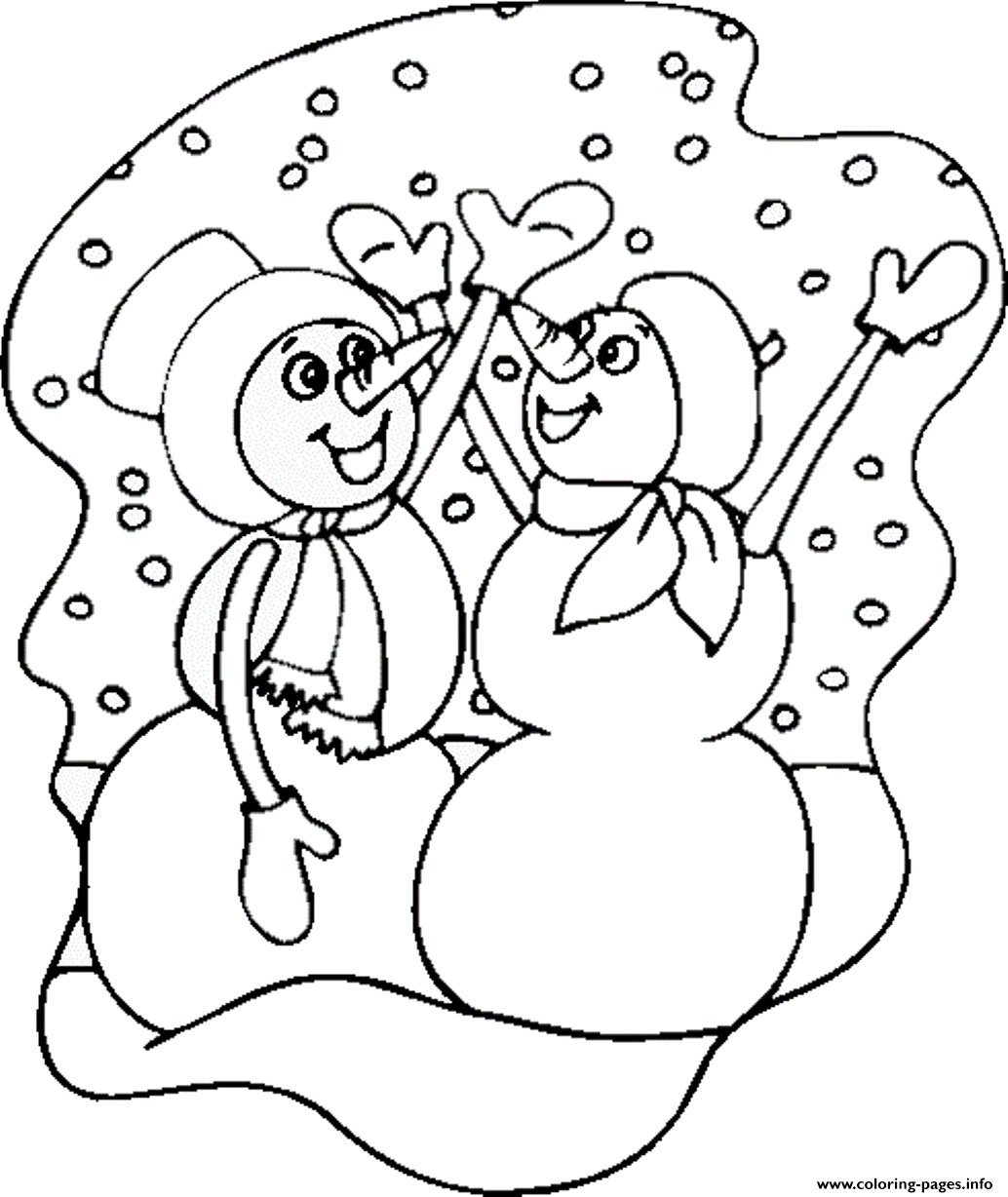Happy Snowman Winter Sdf0e coloring