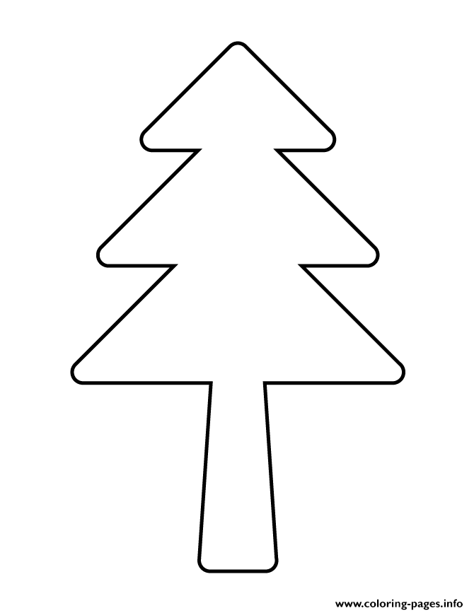 Christmas Pine Tree Stencil coloring