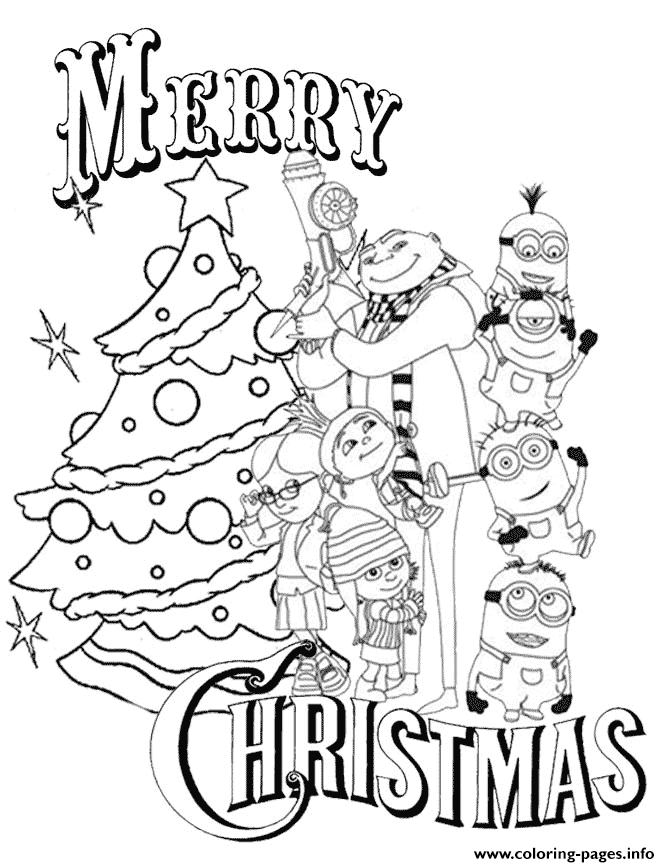 Despicable Me Christmas coloring