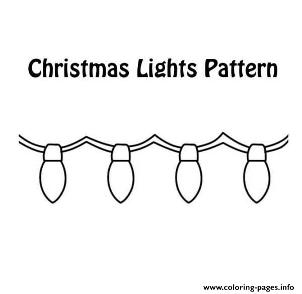 Christmas Lights Pattern Coloring Pages Printable