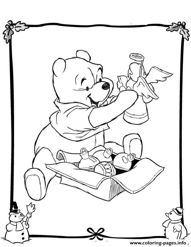 Winnie The Pooh Disney Christmas 4 coloring