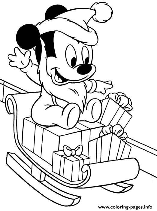Mickey Mouse Disney Christmas 7 Coloring Pages Printable