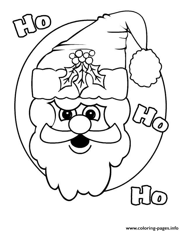 Christmas Santa Claus Ho Ho Ho Coloring page Printable