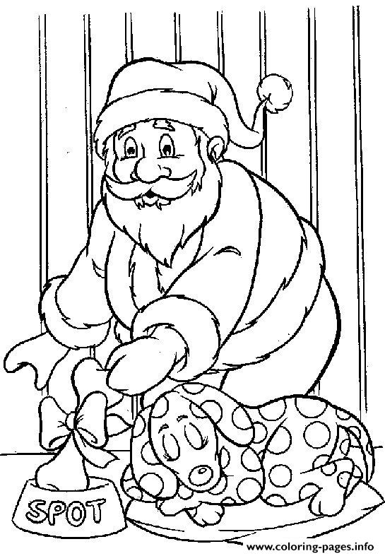 Christmas Santa Claus Gift For Dog 85 coloring