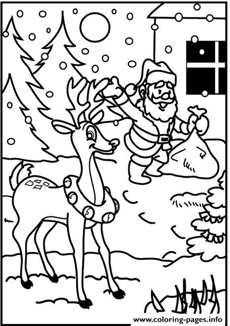 Santa And Reindeer Christmas Santa Claus 23 coloring