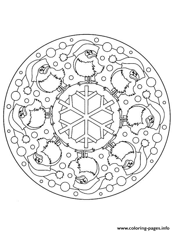 Mandala Christmas 12 coloring