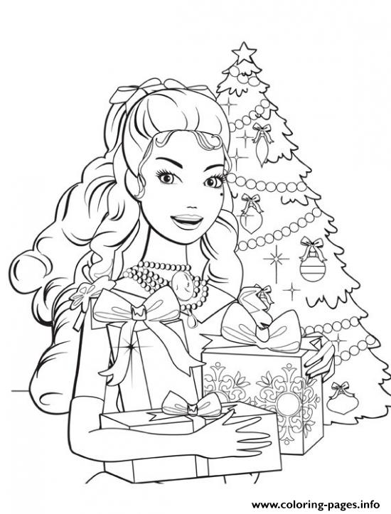 Free Printable Barbie Christmas Coloring Pages