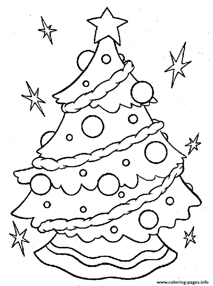 christmas for kids xmas tree coloring pages printable