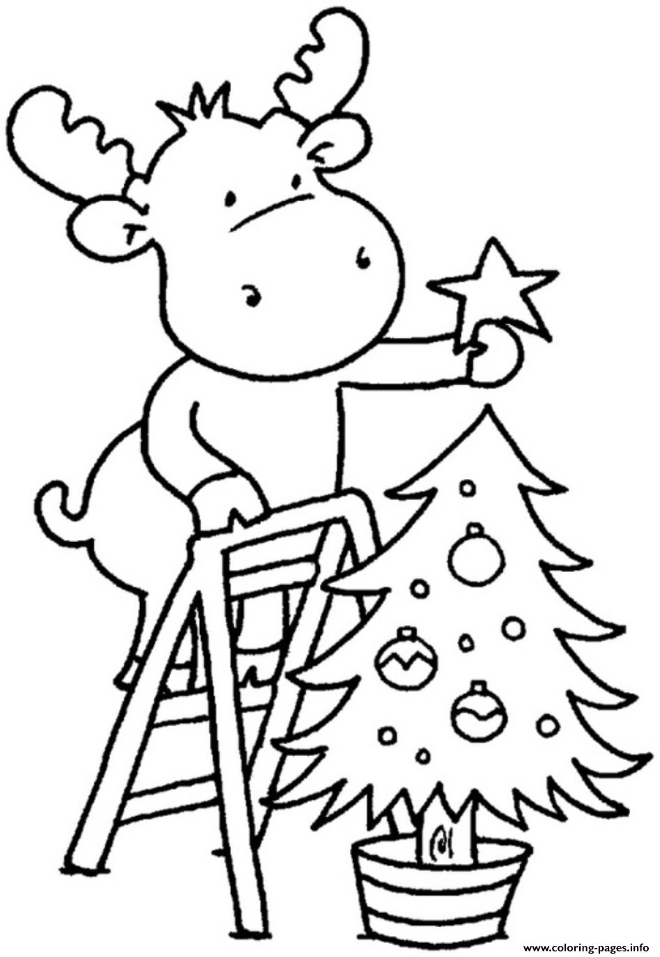 Christmas Tree For Children Coloring Page Printable