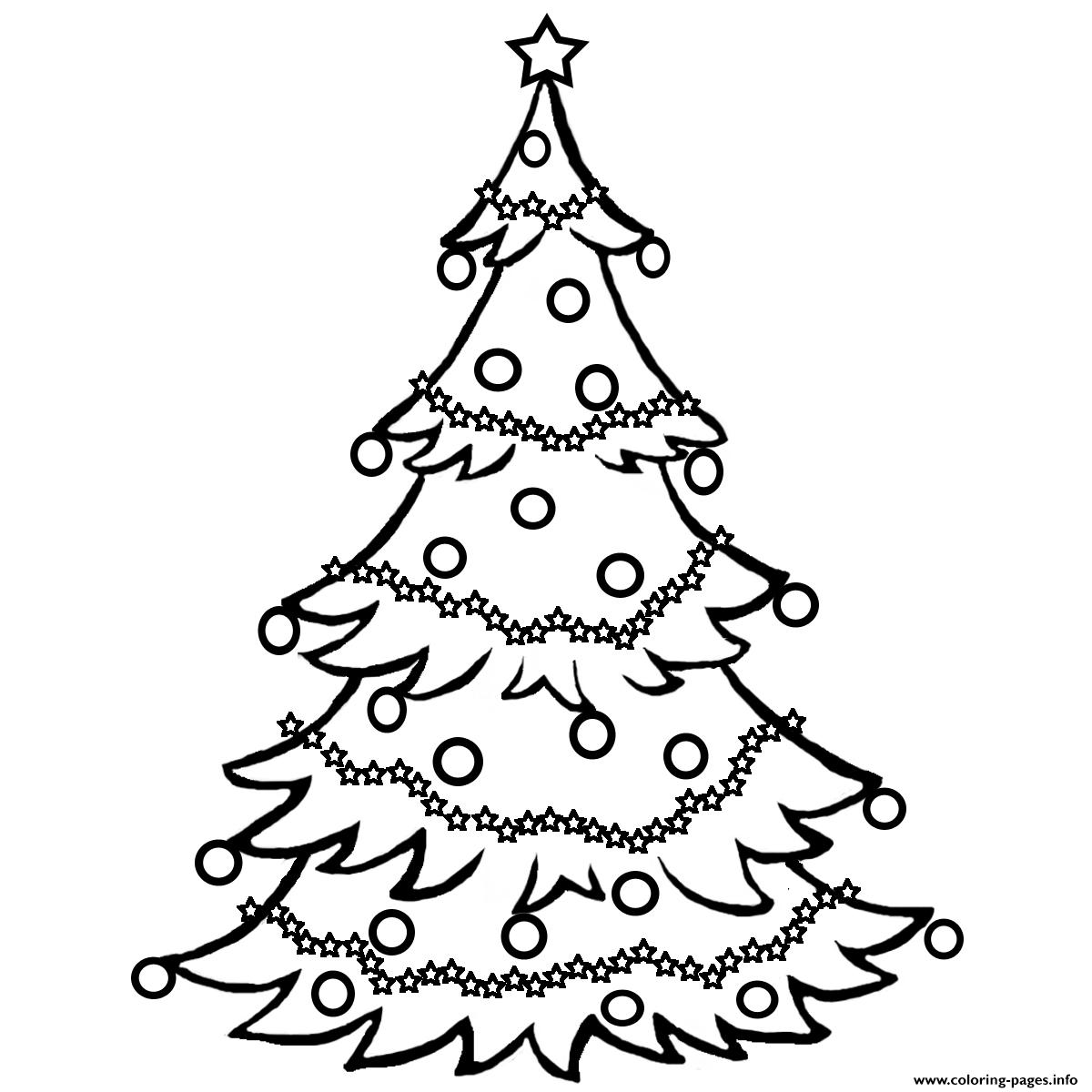 Christmas Tree Free Coloring page Printable