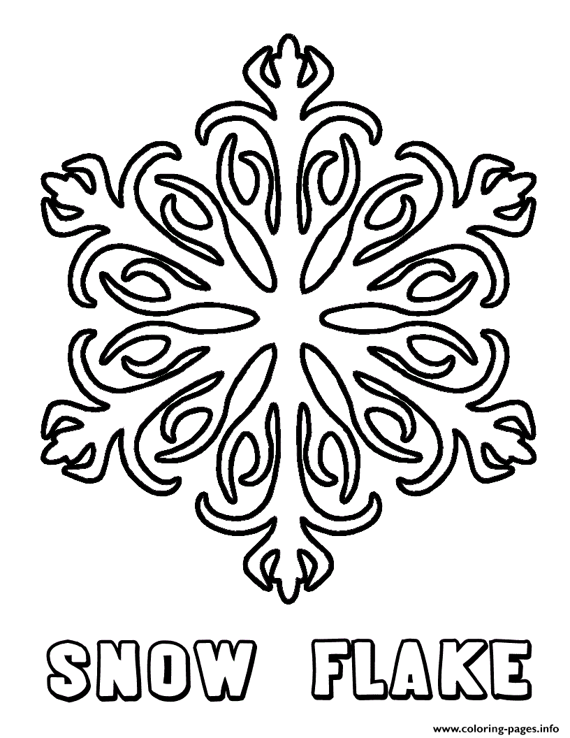 Christmas Snowflakes To Print coloring