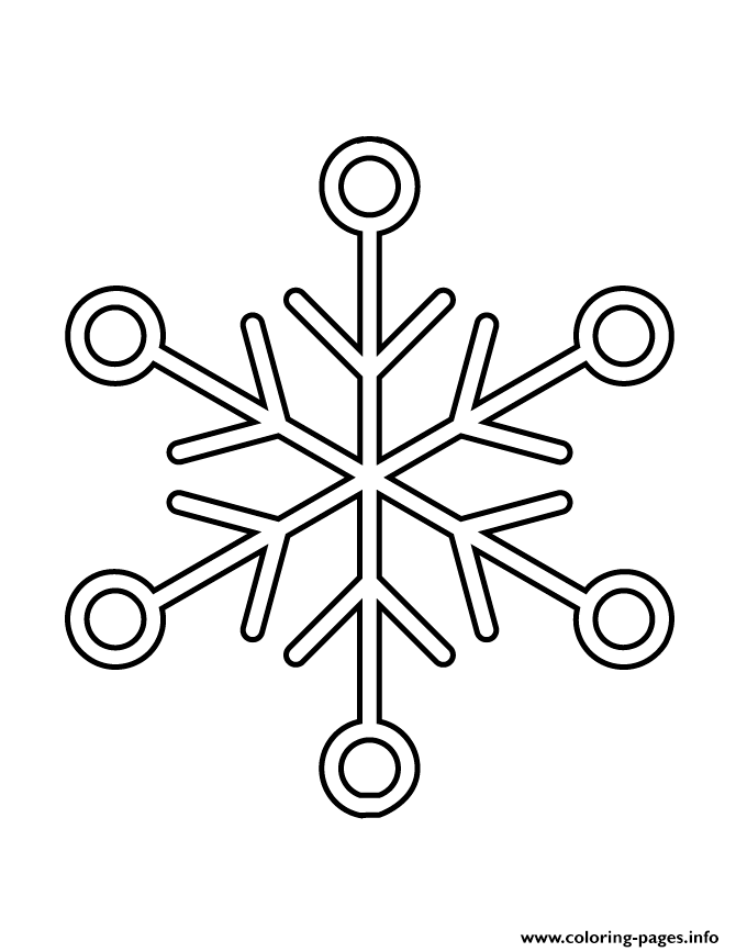 Snowflakes Stencil 1 coloring