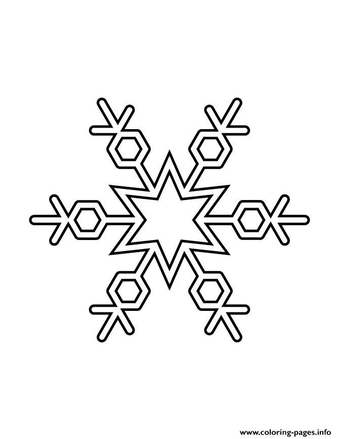 Snowflakes Stencil 3 coloring