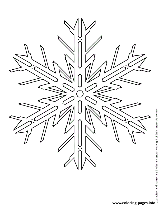 Cartoon Snowflake coloring