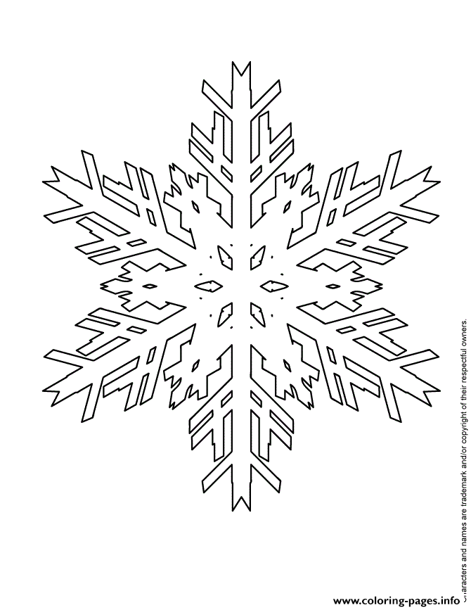 Free Snowflake coloring