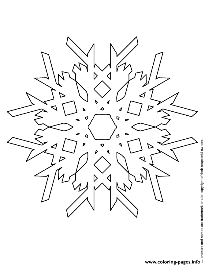 Snowflake Outline coloring