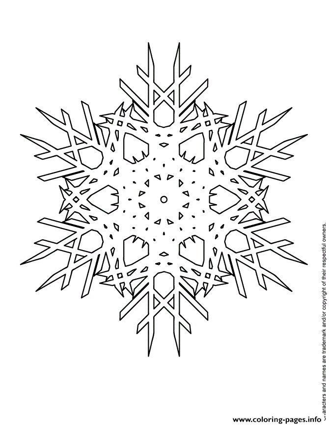 Crystal Snowflake coloring