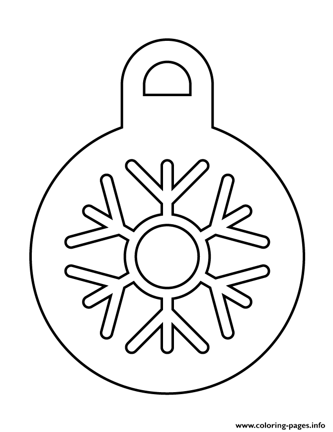 Snowflake Ornament Stencil Coloring page Printable