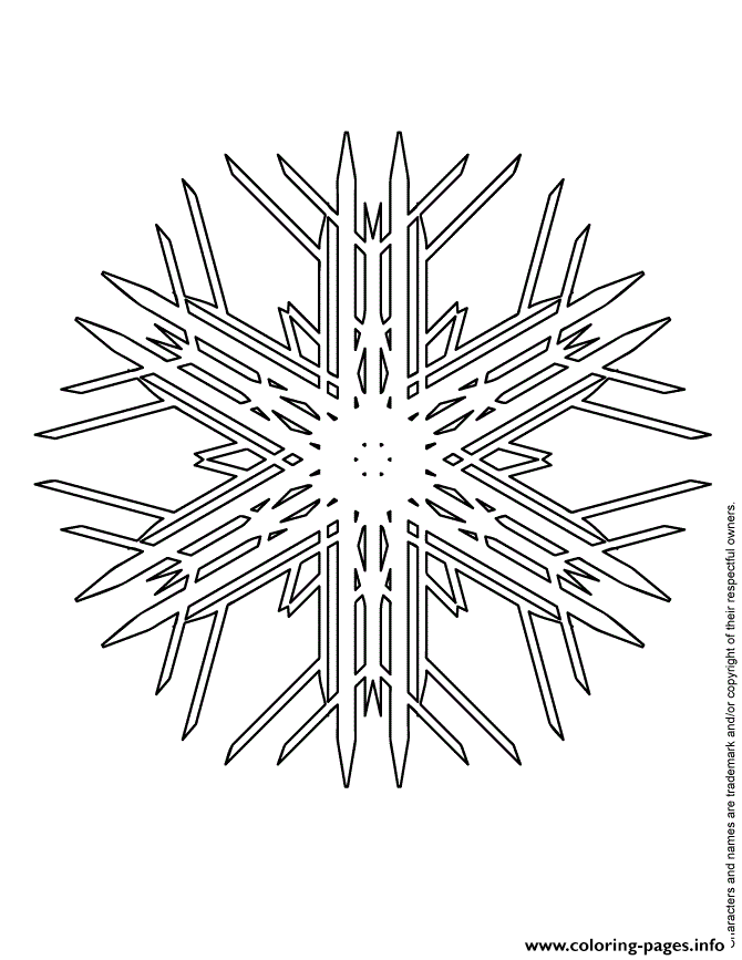 Snowflake Print Out coloring
