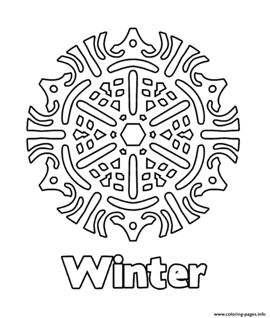 Winter Snowflake Sb75a coloring