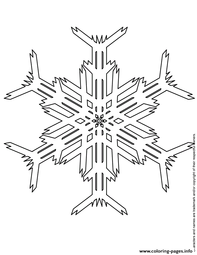 Snowflake Cutout coloring