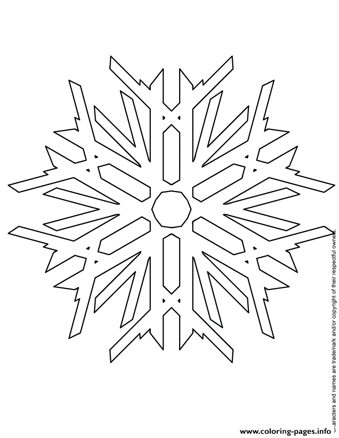 Snowflake Drawing coloring