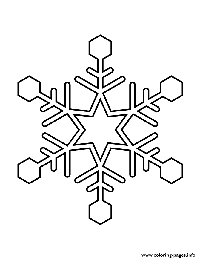 Snowflake Stencil 57 Coloring page Printable
