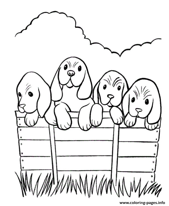 Four Twins Dog 0a53 coloring
